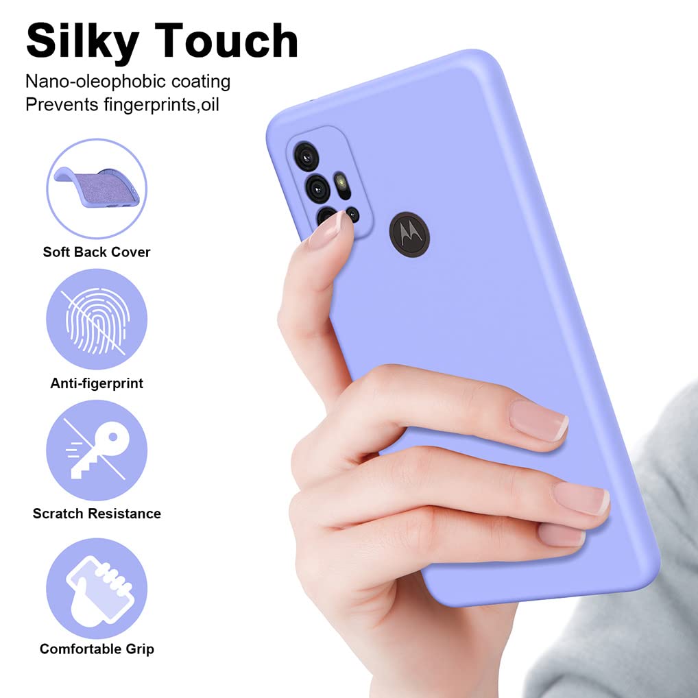 SEAHAI Cover per Motorola Moto G30/Moto G20/Moto G10/Moto G10 Power, Custodia Sottile in Silicone Liquido in Morbida con Fodera in Microfibra, Case per Tutto Il Corpo Morbida al Tatto - Nero