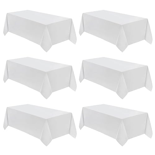 Table Cloth 6 Pack 90*156inch Rectangle Tablecloth Polyester, Stain Resistant