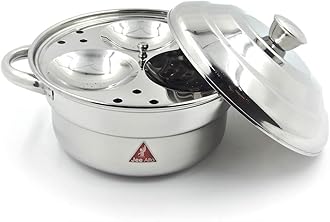 JEE ALTO Stainless Steel Idli Pot Compact Breakfast Idly Maker, Induction and Gas Stove Compatible Steamer Idli Cooker (6 Idly, Silver)
