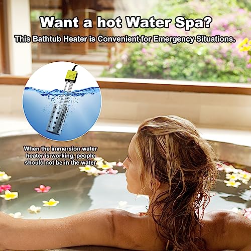 image for 1500W Immersion Heater, GESAIL Bucket Water Heater with 304 Stainless-