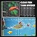 Nuanchu 4 Set Acrylic Fish Tank Divider 17 x 10'' Aquarium Divider Kit Splicable Flexibly Aquarium Divider with Suction Cups Accessories Splicing Board for 30/40/50/65/75/90/125/150 Gallon Tank
