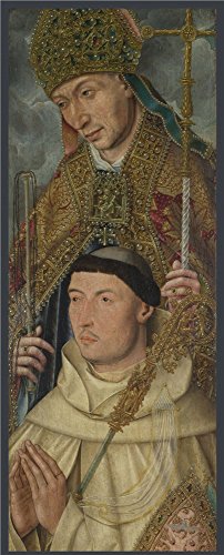 Oil Painting 'Saint Ambrose With Ambrosius Van Engelen 1520, Netherlandish' 16 x 40 inch / 41 x 101 cm , on High Definition HD canvas prints is for Gifts And Laundry Room, Nursery And Powder R decor