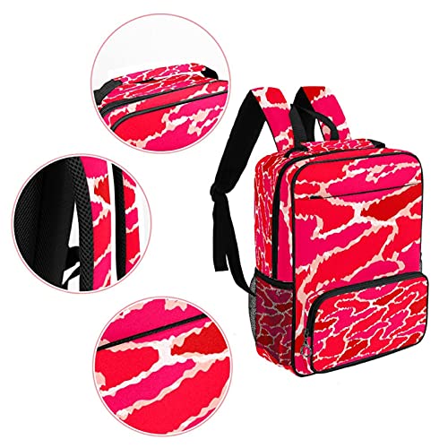Sac à dos ordinateur portable rose pour les cours de l'étudiante active - 4