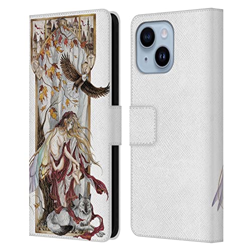 Étui en cuir iPhone 14 Plus fée d'introspection finition premium