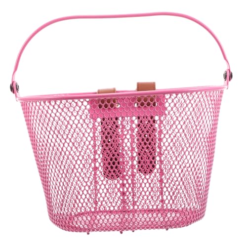 BCOATH Front Bike Basket for Durable Iron Bicycle Basket for Boys and Detachable Handlebar Design for Easy Installation Versatile Storage for Bikes and Scooters