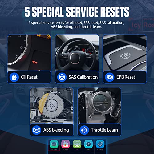 Autool Obd2 Scanner All System 5 Resets Car Code Reader Bidirectional Diagnostic Scan Tool For All Vehicles Abs Bleeding/Sas Calibration/Throttle/Oil/Epb Reset, Lifetime Free Update #TOP3