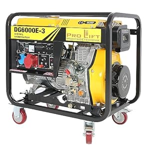 Pro-Lift-Montagetechnik Noodstroomaggregaat 5500 Watt stroomgenerator diesel stroomgenerator 5,5kW 230/400V DG60003J E-Start – 02445