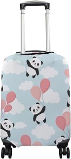 Capa de bagagem Panda voador céu azul desenho cabe em malas de 45,7 a 55,8 cm elastano protetor de bagagem de viagem, Multi, Large Cover(Fits 26-28 inch luggage)