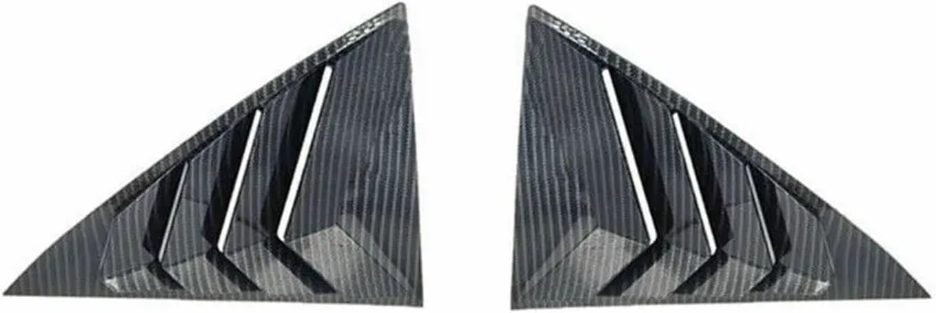 2 Pcs Car Rear Louver Window Side Shutter Cover Trim Compatible for Camry Sedan 2006-2011 Sticker Vent Scoop ABS Carbon Fiber Accessories