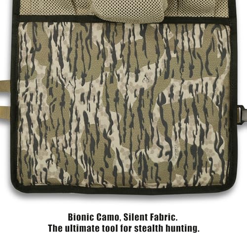 UIIHUNT Saddle Hunting Knee Cushion: Dual Knee Pads with 3 Utility Pockets, Tree Saddle Knee Cushion Pad with Adjustable Strap, Camo Hunting Knee Pads, Saddle Hunting Accessories Gear