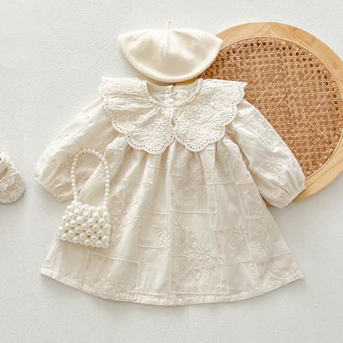 Spring - Summer Baby Toddler Long - Sleeve Princess Dress with Exquisite Lace Collar and Embroidery - Cute and Stylish Outfit2