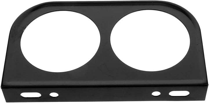 HEALLILY Dual Gauge Pod 52mm Meter Mounting Bracket - Black Instrument Cluster Holder for Dashboard Performance Monitoring 5.1x2.9in