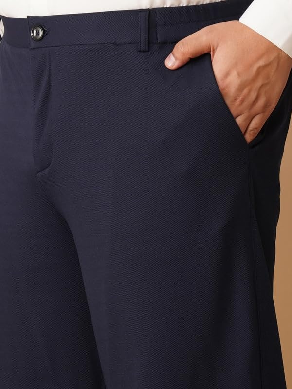 Image of OOMPH! Luxury Lycra Stretchable Formal Pants for Men | Stylish Slim Fit Men's Wear Trousers for Office or Party | Mens Fashion Dress Trouser Pant