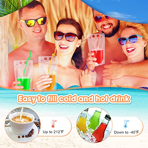 300 bolsas plásticas con 300 pitillos para bebidas miniatura 3