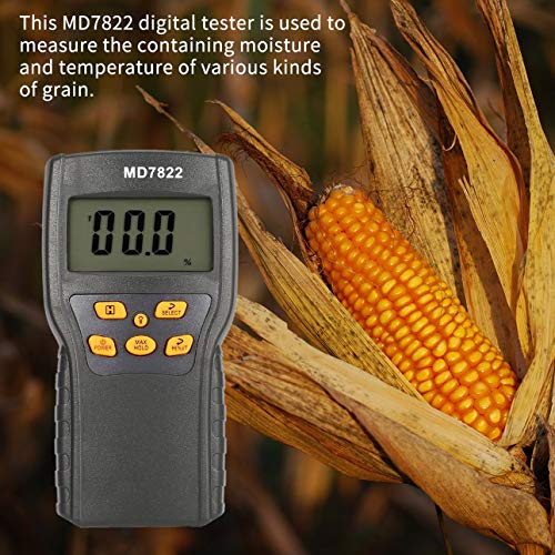 Foto von Ballylelly MD7822 Digital Getreidefeuchtigkeitsmesser Analysator Temperatur Thermometer Luftfeuchtigkeit Hygrometer Wasser Feuchtemelder Tester