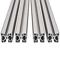 Vista 9 de 4 piezas de 48 pulgadas de perfil de extrusión de aluminio 4040 con ranura en T, riel lineal anodizado estándar europeo para piezas de impresora 3D