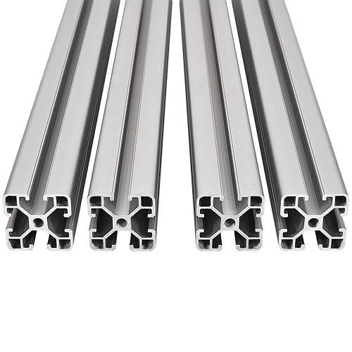 Miniatura 9 de 4 piezas de 48 pulgadas de perfil de extrusión de aluminio 4040 con ranura en T, riel lineal anodizado estándar europeo para piezas de impresora 3D