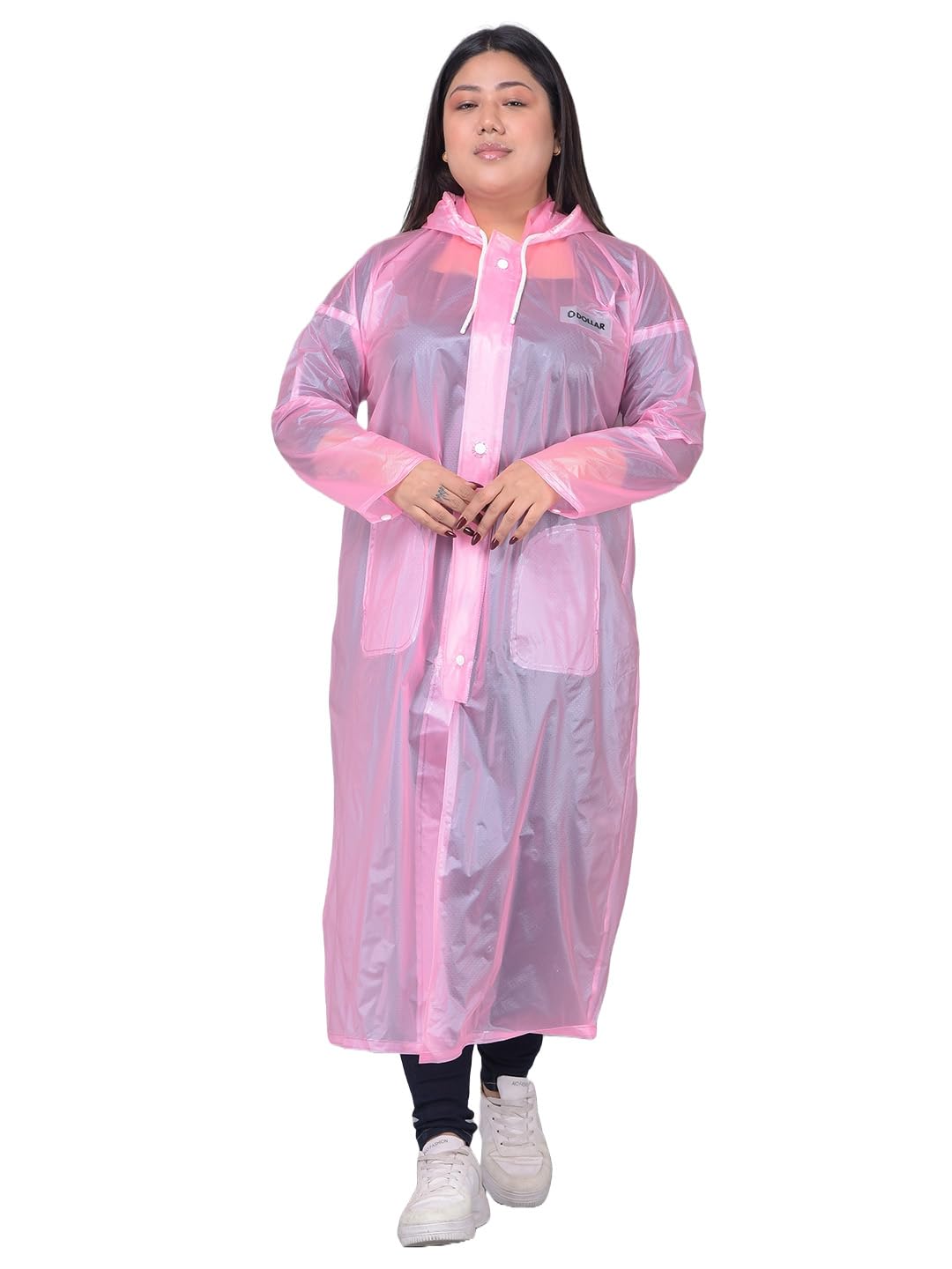 dollar Rainguard Women's PVC Full Sleeve Solid Raincoat with Adjustable Hood and Pocket-picture-11