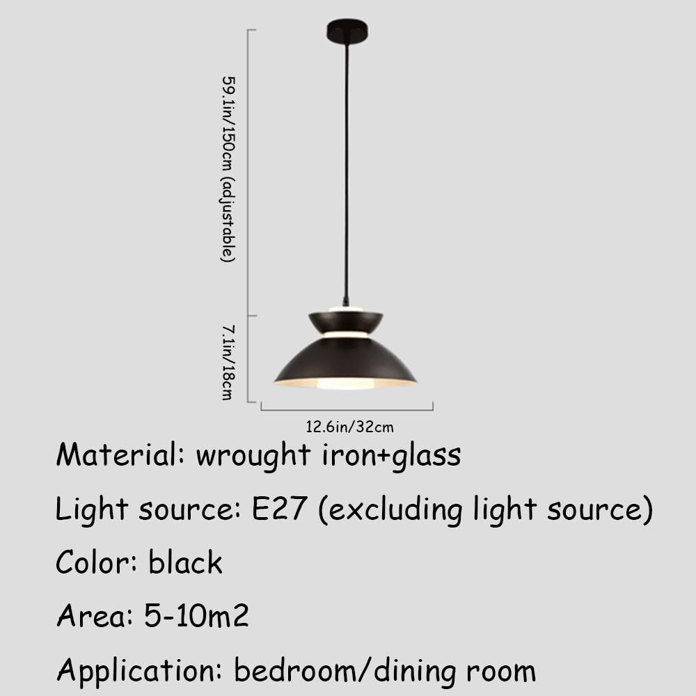 Nordic LED żyrandol jadalniany do restauracji, 12,6-calowy, nowoczesny, minimalistyczny żyrandol do sypialni i gabinetu, wykonany z kutego żelaza, odpowiedni do baru, kawiarni, hotelu, biznesu