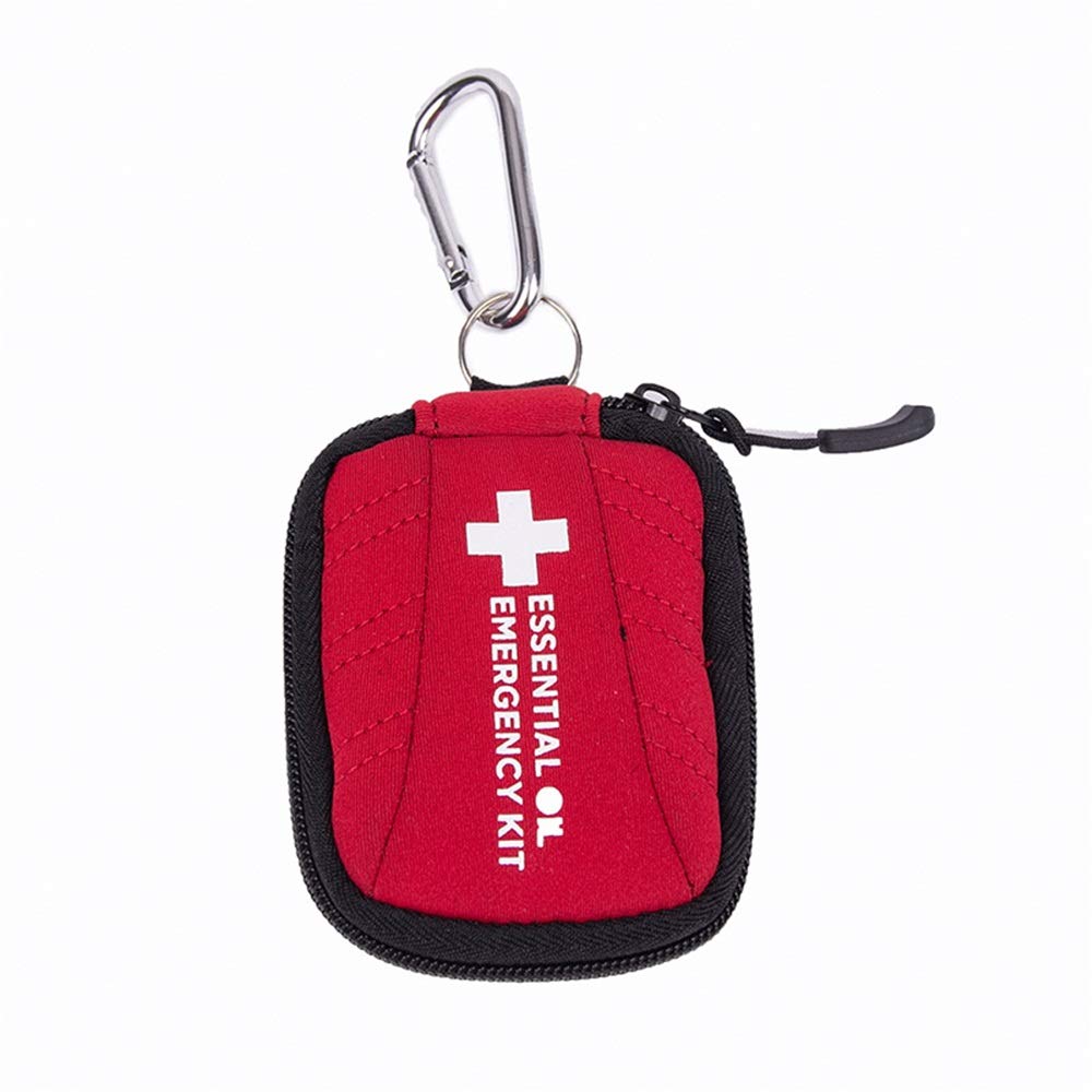 Jewelry Storage Box 16-Bottle Essential Oil Diving Material Carrying Case Tote for 2 ML Vials Perfect for Travel Jewelry Boxes (Color : Red, Size : 11X9X1.5CM)