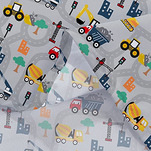 Softan Bed Sheet Set For Kids Boys, Twin Size Kids Sheets Microfiber Kids Fitted Sheet, Breathable & Silky Soft Feeling Kids Sheet Set 3 Pcs Excavator Kids Twin Bed Sheet #TOP4