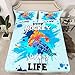 Erosebridal Ice Hockey Bed Set Ice Sports Life BedÂ Sheets Blue Tie Dye FittedÂ Sheet for Kids Boys Girls Teens Adults, Ice and Fire Hockey Puck Sheets Full Size with 2 Pillowcases, No Flat Sheet