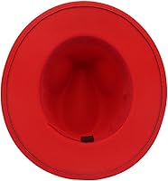 Vista 8 de Faringoto Sombrero Fedora de fieltro de ala ancha de moda para mujer Otoño Invierno Hombres Panamá