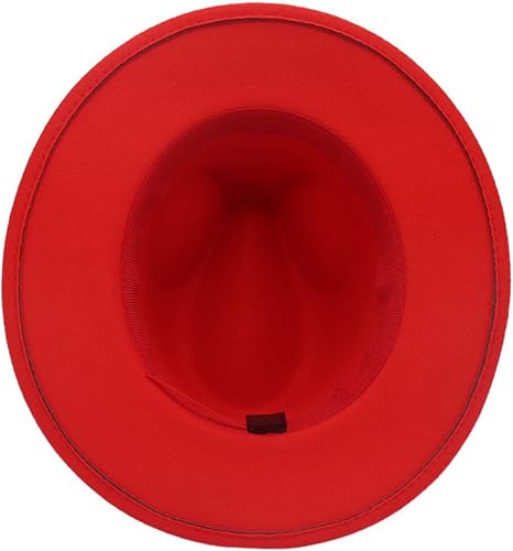 Miniatura 8 de Faringoto Sombrero Fedora de fieltro de ala ancha de moda para mujer Otoño Invierno Hombres Panamá