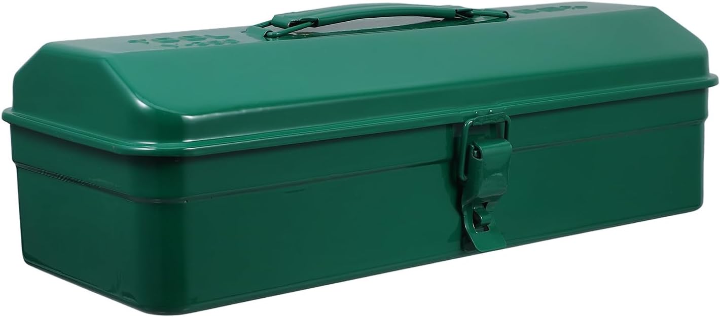 MAGICLULU Green Metal Tool Box with Handle, Mini Portable Lockable Storage Box for Home, Car, and Craftsmen Tools, Small Sturdy Toolbox for Travel and Workshop Use