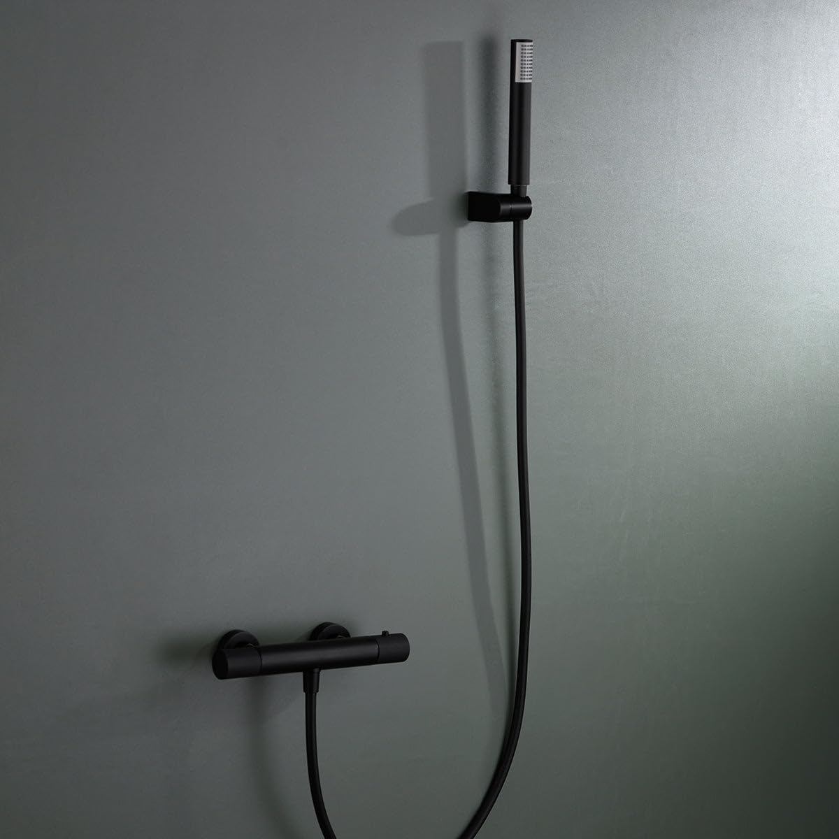 IMEX BTD038-5NG LINE Grifo de Ducha Termostático Negro Mate