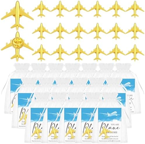 20 Sets Flight Attendant Appreciation Gifts Bulk 20 Airplane Pins...