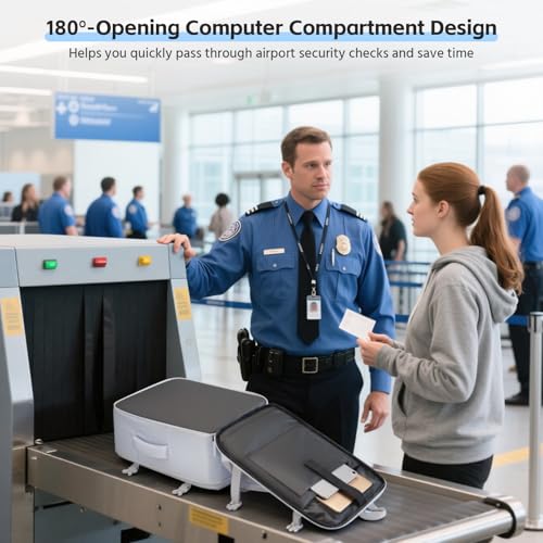Image of RealCool 15.6 inch Laptop Travel Backpack, TSA Flight Approved Carry On Daypack | 180 Full-Open, Waterproof Wet Pocket, Compression Straps, Ergonomic Back Support, Luggage Belt, For Gym, School, Business