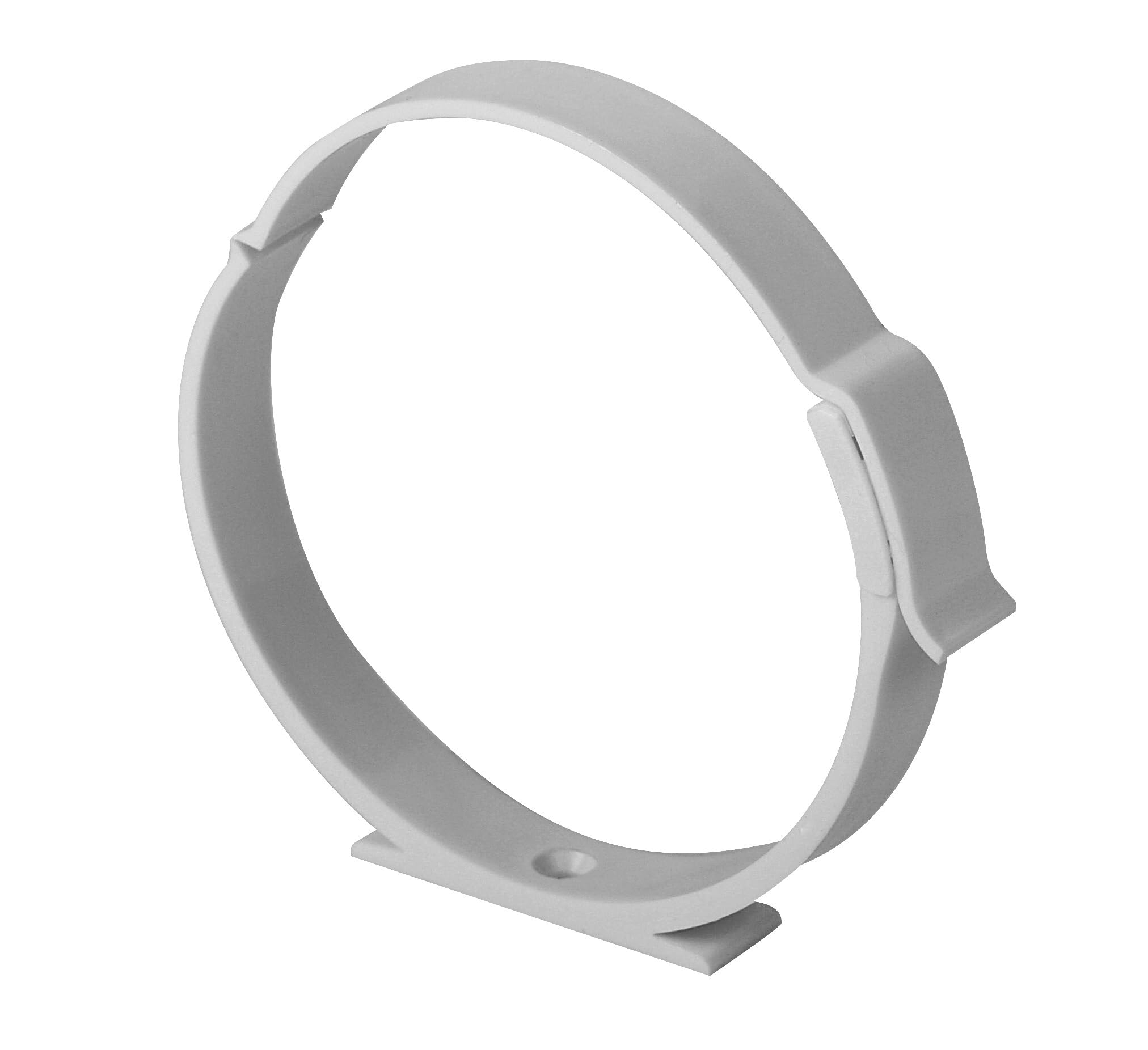 Witpoce White Prostko Round Ducting Pipe Bracket Clip Clamp Holder - Duct Tube Clip - 100Mm, 125Mm, 150Mm – Lightweight Holders. (100Mm)