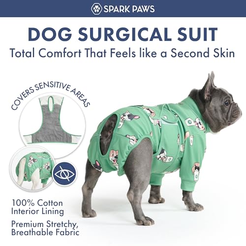 Image of Spark Paws Dog Recovery Suit - Surgical Onesie After Surgery, Male & Female