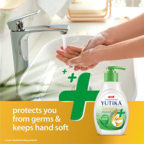 Image of Yuthika Hand Wash - Liquid Hand Wash with 100% Natural Neem Extract | pH Balanced Formula for Effective Germ Protection | Gentle and Refreshing Cleansing | 500ml Bottle (Pack of 1)