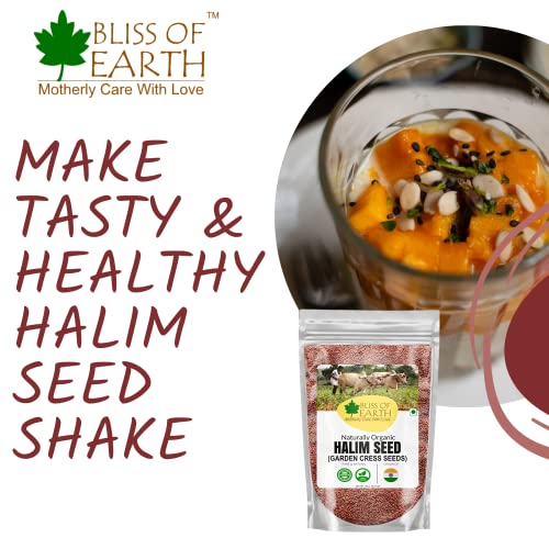 Image of Bliss Of Earth 200gm Halim Seeds Organic for Eating, Aliv Seeds for Hair & Immunity Booster Foods