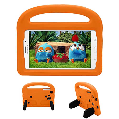 UUcovers Kids Case for Samsung Galaxy Tab A 7.0 2016 (SM-T280/T285), Tab 4 7.0/Tab 3 7.0 (SM-T230/T210/P3200), Tab E/Tab 3 Lite 7.0 (SM-T110/T113) EVA Foam Shockproof Cover with Stand Handle, Orange