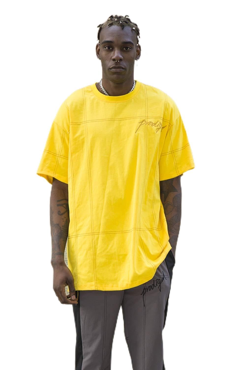 Prodigal Basic T Jaune Medium avec col rond résistant et coupe ajustée confortable - 6