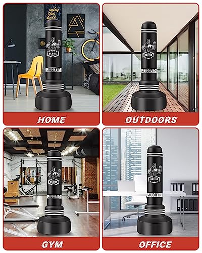 NZQXJXZ Freistehender Boxsack 175cm - Aufblasbarer Punchingbag Mit Ständer Für MMA