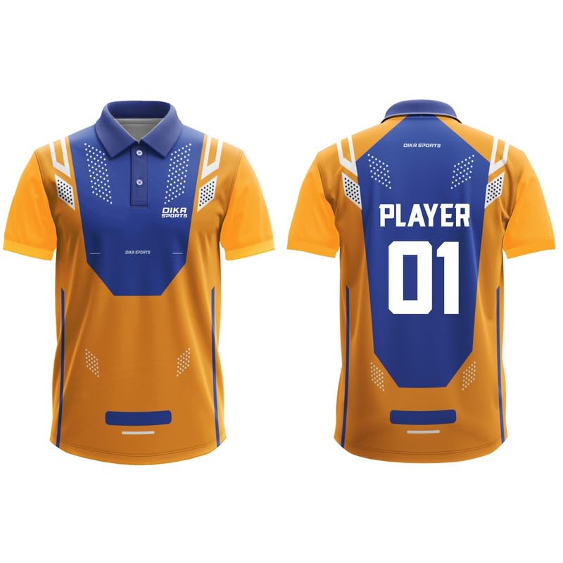 Dika Sports Custom Cricket T-Shirt with Name Personalized Team Jersey Breathable Quick Dry Men's Sportswear | 2 Year to 5XL-image-35