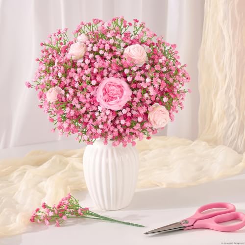 Image of 21Pcs Babys Breath Artificial Flowers, Baby Breath Flowers Artificial Bulk