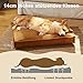 FUKUMARU Orthopädisches Hundebett - 91x64x14 cm, waschbares Hundekissen mit wasserdichter Gewebeschicht, kuschelige Hundematte, Hundematratze, Anti-Rutsch Hundecouch, grau.