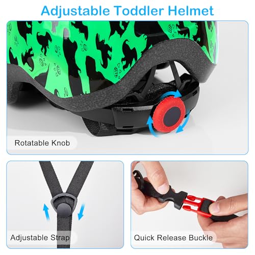 Image of Toddler Helmet, Baby Infant Kids Bike Helmet for Kids Age 1-3 /2-4 /3-5 /5-8 Adjustable Toddler Bike Helmets for Boys Girls for Scooter Skateboard Cycling