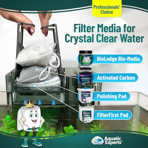 Image of Aquarium Filter Floss for Fish Tank Filters - FilterFirst Aquarium Filter Pad - Media Roll for Crystal Clear Water, Aquatic Experts, 3 /4 inch - 1 inch Thick (12 Inch Wide, Value Pack)