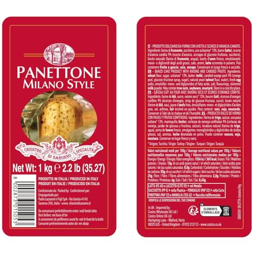 Chiostro di Saronno Lazzaroni Chiostro Di Saronno Classic Panettone, 1kg