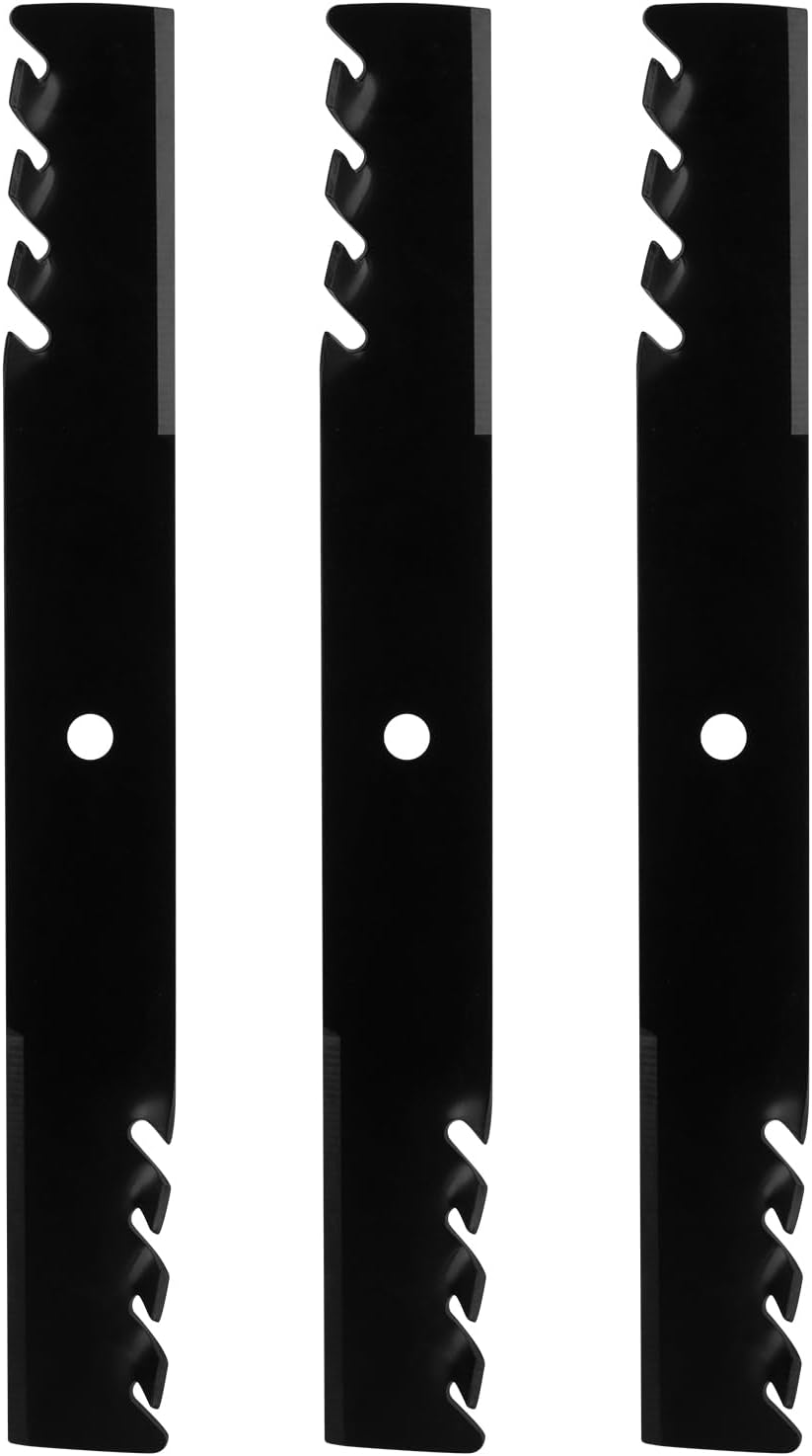 48111 Mulching Blades for Scag 61“ 481708 482879 481712 for Ferris 5101755 5020842 Snapper 1520842 for Husqvarna 539101733 Mower Blade for Turf Tiger Wildcat iZ6123 LZ6127 61 inch Deck 3 Pack