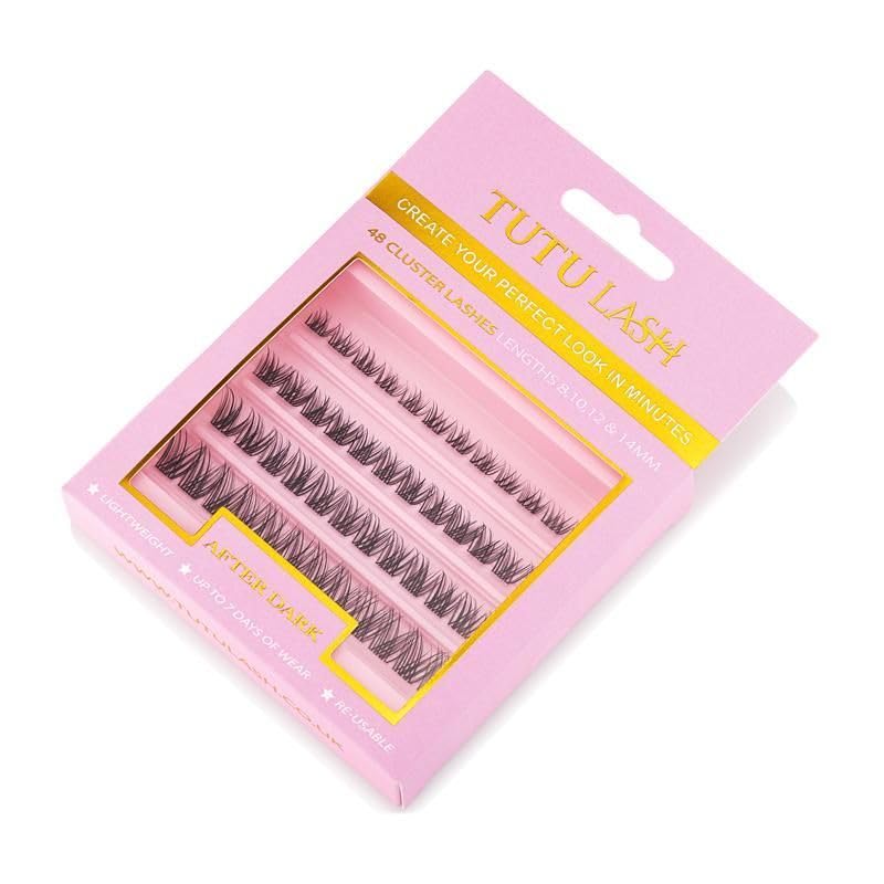 TUTU LASH DIY Cluster Lashes AFTER DARK 48 x cluster lashes self application easy to apply lashes lash cluster box re-usable vegan (After Dark Cluster Lash Box) - Image 2