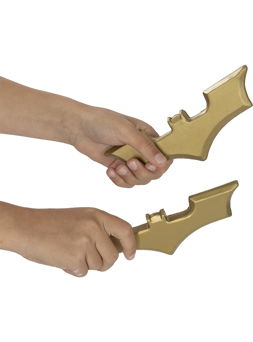 Funidelia | Disfraz de Batman con batarangs para hombre Caballero Oscuro & Superhéroes - Disfraz para adultos y divertidos accesorios para Fiestas, Carnaval y Halloween - Talla S