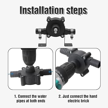 Portable Mini Electric Drill Pump, Drill Pump for Water, Oil & Diesel for Quick & Efficient Fluid Transfer, Handheld Self-Priming for DIY, Gardening & Emergency Use