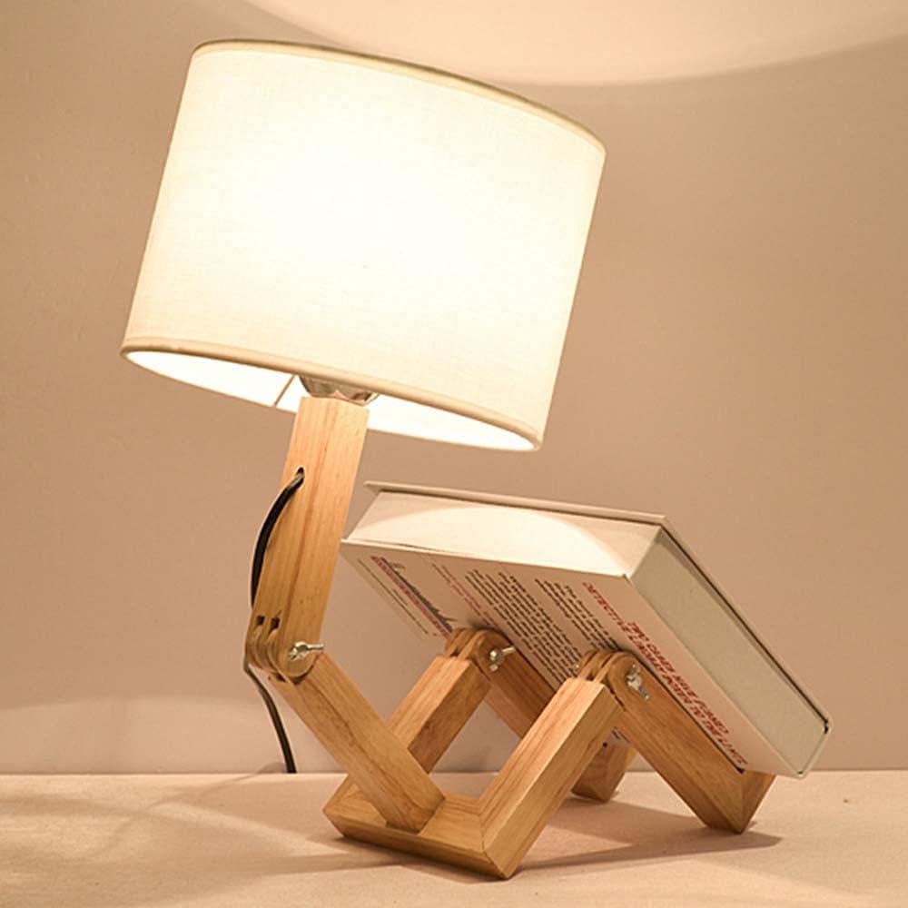 U/D Modern Robot Table Lamp Distinctive Unique Adjustable DIY Book Night Light Bedside Lamp Home Decor